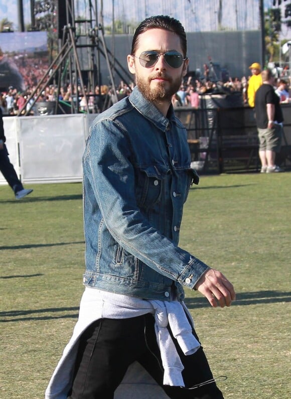 Jared Leto de passage, en spectateur, au Festival Coachella en avril 2012.