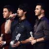 Les Jonas Brothers à la soirée des MTV EMA's 2012 à Francfort, le 11 Novembre 2012.