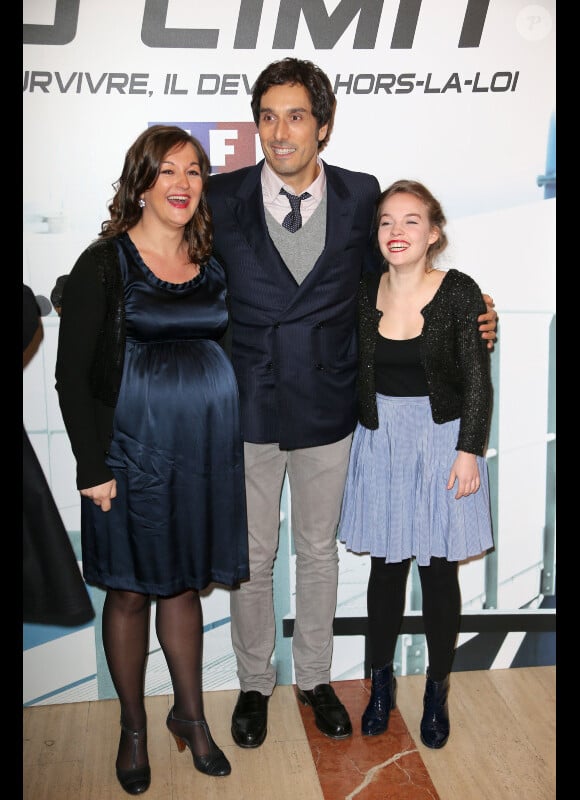 Vincent Elbaz, Anne Girouard et Sarah Brannens lors de l'avant premiere de "No limit" à Paris au cinéma Georges V le 13 Novembre 2012.