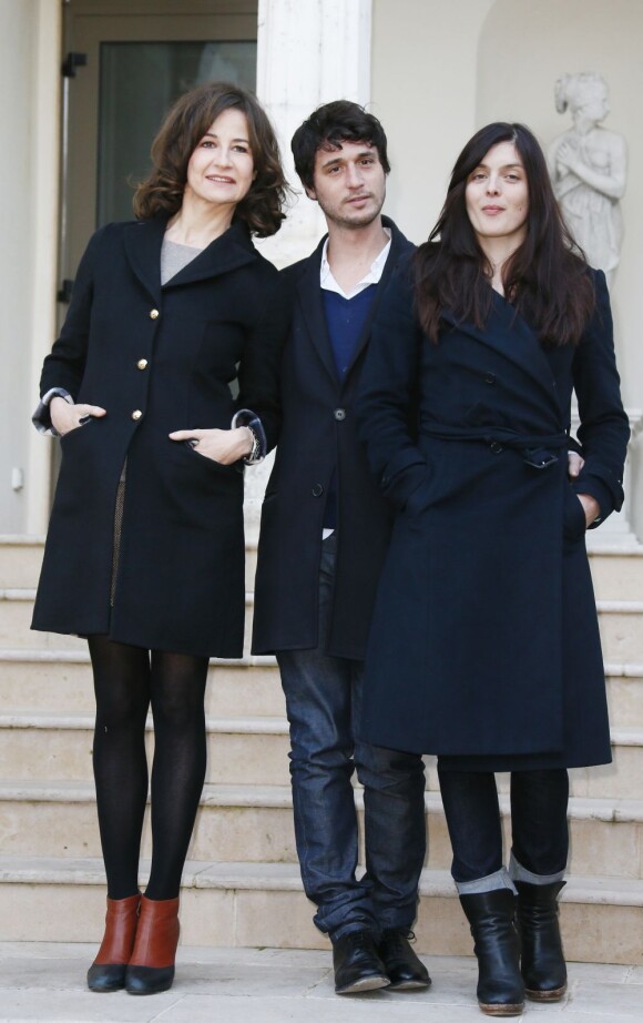 Valérie Lemercier, Jérémie Elkaïm and Valérie Donzelli au photocall du film Main dans la main à Sarlat, le 13 novembre 2012.
