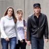 Jon Bon Jovi accompagné de sa fille Stephanie et sa femme Dorothea à New York le 30 septembre 2009.