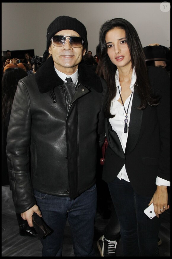 Jean-Luc Delarue et Anissa à Paris, le 12 janiver 2012.