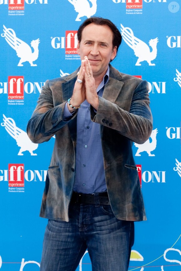 L'acteur Nicolas Cage à Giffoni Valle Piana, le 18 juillet 2012.