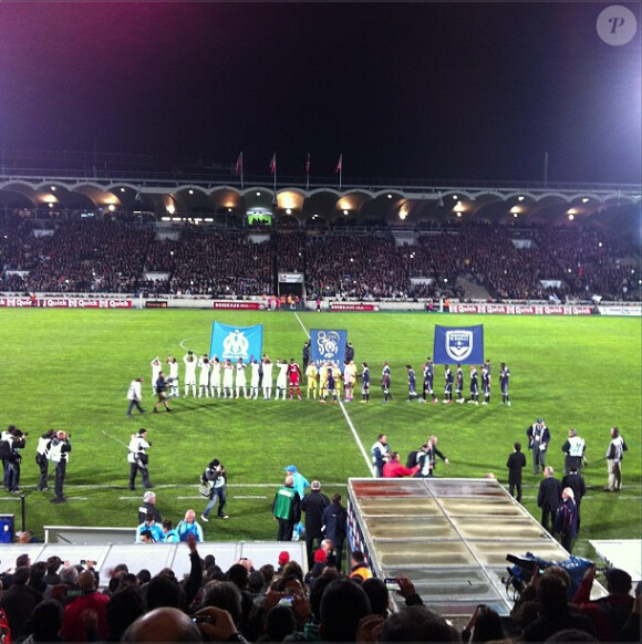 Photo du match Bordeaux-Marseille postée par M. Pokora sur Twitter le 19 novembre 2012.