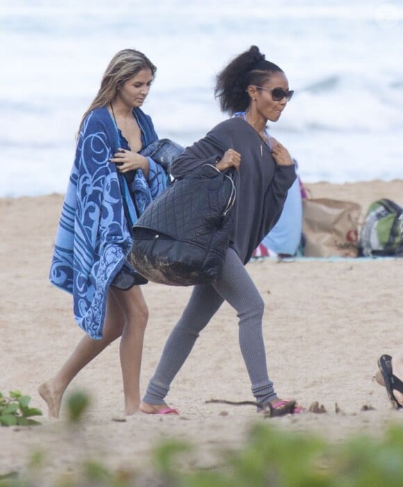 Jada Pinkett Smith en vacances à Hawai le 20 novembre 2012.