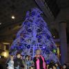 Mimie Mathy a inauguré les illuminations de Noel au Forum des Halles à Paris le 21 novembre 2012.