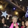 Mimie Mathy a inauguré les illuminations de Noel au Forum des Halles à Paris le 21 novembre 2012.