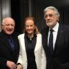 Placido Domingo, ici avec Pierre Bergé et Dorys Brynner, a été officiellement nommé ambassadeur de bonne volonté de l'UNESCO le 21 novembre 2012 à Paris par la directrice générale Irina Bokova, devant un parterre de people et son épouse Marta, lors d'une cérémonie au siège de l'organisation.