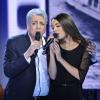 Enrico Macias et Sofia Essaïdi lors de l'enregistrement de l'émission Vivement Dimanche le 21 novembre 2012 - diffusion sur France 2 le 25 novembre