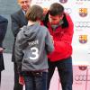 Gerard Piqué lors d'une journée au cours de laquelle les joueurs du FC Barcelone ont reçu leur voiture de fonction de chez Audi à Barcelone le 21 Novembre 2012