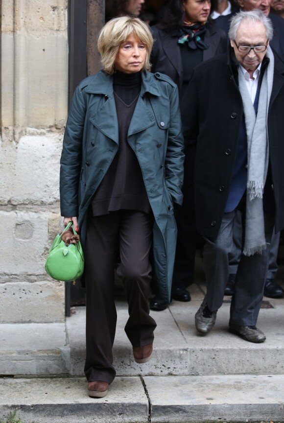 Danièle Thompson lors des funérailles du réalisateur Claude Pinoteau àMontmartre à Paris Le 11 octobre 2012