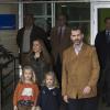 La famille royale d'Espagne visitait le 25 novembre 2012 à l'hôpital Quiron San José de Madrid le roi Juan Carlos Ier après son arthroplastie à la hanche gauche.