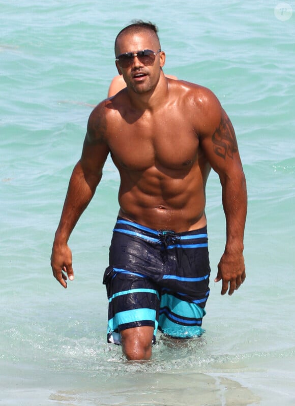 Shemar Moore lors de ses vacances à Miami le 30 juin 2012.