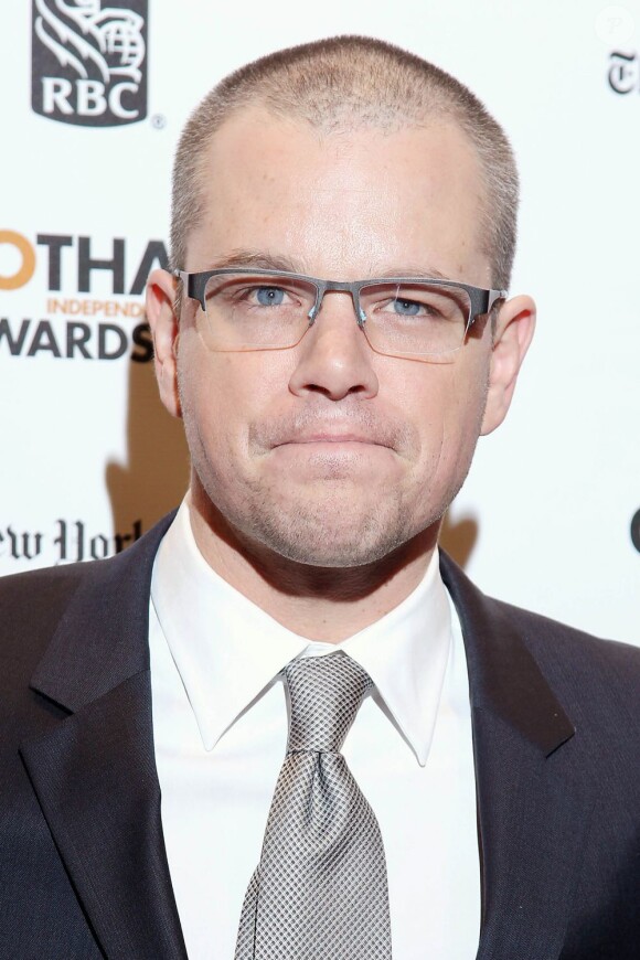 Matt Damon lors de la soirée de remise de prix des Gotham Independent Film Awards à New York le 26 novembre 2012.