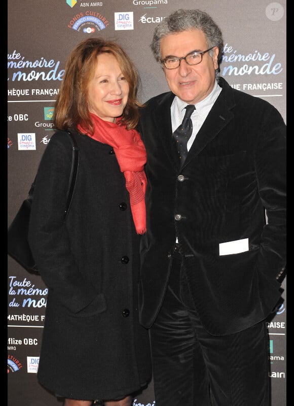 Nathalie Baye et Serge Toubiana lors de la présentation à la Cinémathèque française de la version restaurée de Tess, le 26 novembre 2012