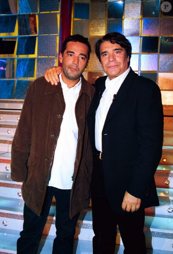 Bernard Tapie et son fils Stéphane en 1999 pour Vivement Dimanche.