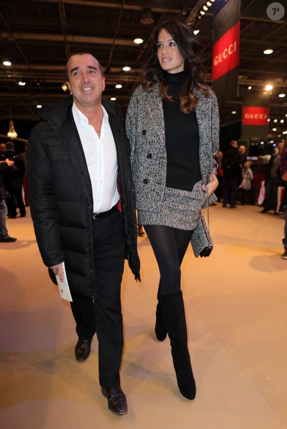 La belle Jade Foret et Arnaud Lagardère aux Gucci Masters à Villepinte, le 2 décembre 2012