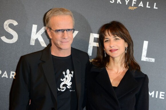 Christophe Lambert et Sophie Marceau lors de la première de Skyfall en octobre 2012