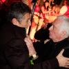 Nagui et Marcel Amont assistent à la soirée de lancement de l'opération les Pères Noel Verts à Paris le 3 décembre 2012.