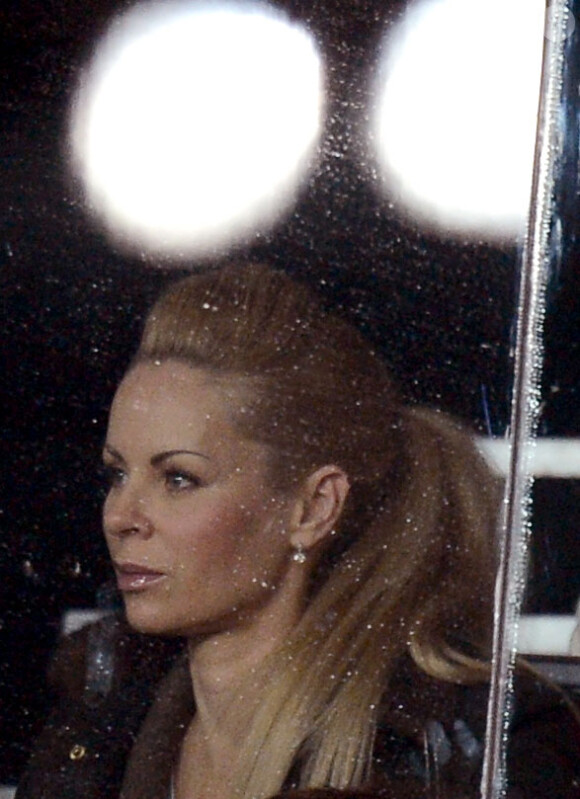 Helena Seger, la compagne de Zlatan Ibrahimovic, durant le match du PSG contre le FC Porto au Parc des Princes à Paris, le 4 dédembre 2012.