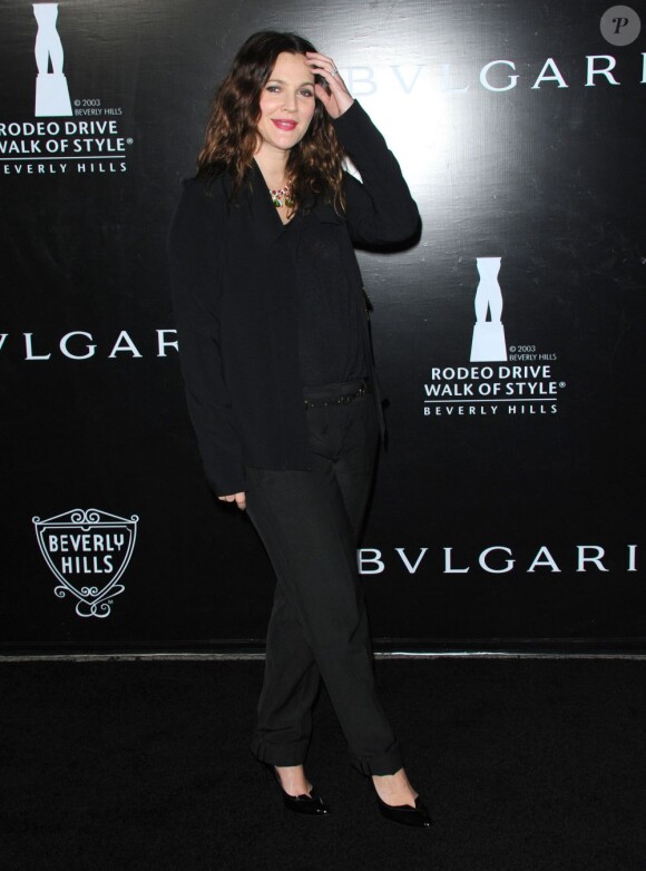 Drew Barrymore à la soirée Bulgari organisée à Los Angeles le 5 décembre 2012