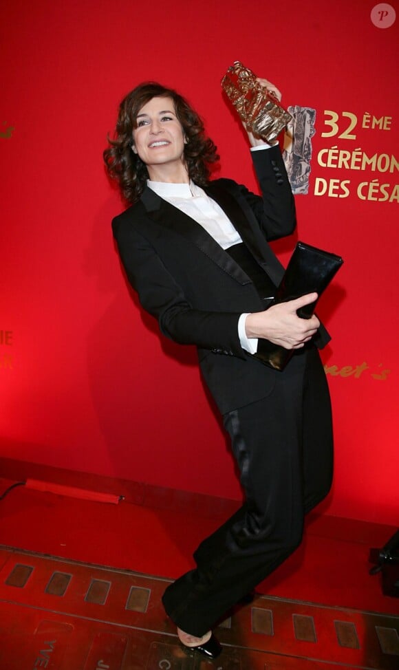 Valérie Lemercier et le César de la meilleure actrice dans un second rôle pour Fauteuils d'orchestre en 2007