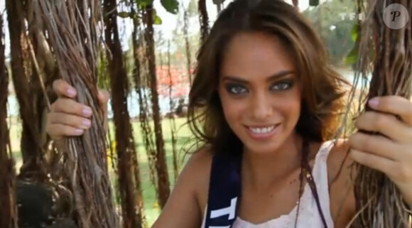 Hinarini de Longeaux, Miss Tahiti, se dévoile sur l'île Maurice en novembre 2012 pour le concours Miss France 2013