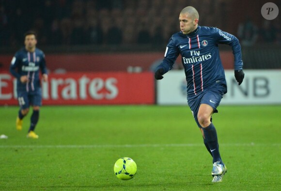 Jérémy Ménez lors du match entre le Paris Saint-Germain et Evian-Thonon Gaillard au Parc des Princes à Paris le 8 décembre 2012 (victoire 4-0 pour le PSG)