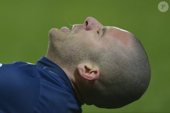 Jérémy Ménez lors du match entre le Paris Saint-Germain et Evian-Thonon Gaillard au Parc des Princes à Paris le 8 décembre 2012 (victoire 4-0 pour le PSG)