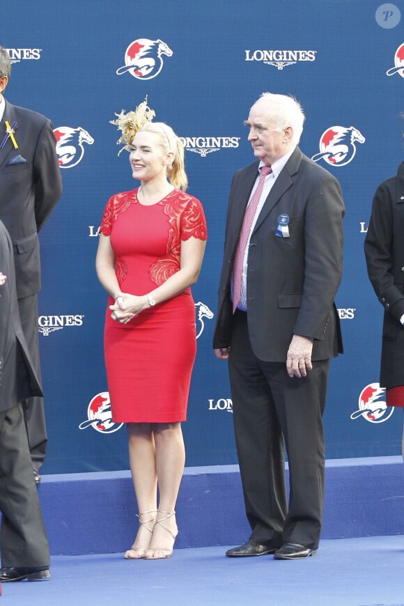 Kate Winslet et son compagnon Ned Rocknroll à la Longines Hong Kong International Races, le 9 décembre 2012.