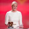 La princesse Mette-Marit de Norvège le 15 décembre 2012 à Berlin lors du gala caritatif télévisé Ein Herz für Kinder, au cours duquel elle a reçu le Golden Heart award pour son engagement en faveur de l'enfance.
