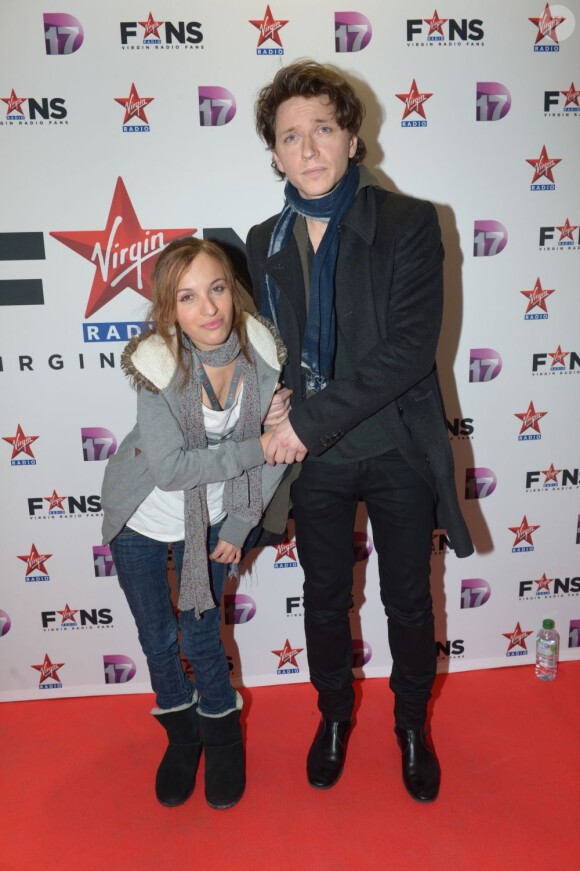 Raphaël lors de la soirée Virgin Radio Fans, à Paris, le 8 décembre 2012