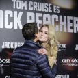 Tom Cruise et Rosamund Pike très complices à l'avant-première de 'Jack Reacher' à Madrid le 13 Décembre 2012.