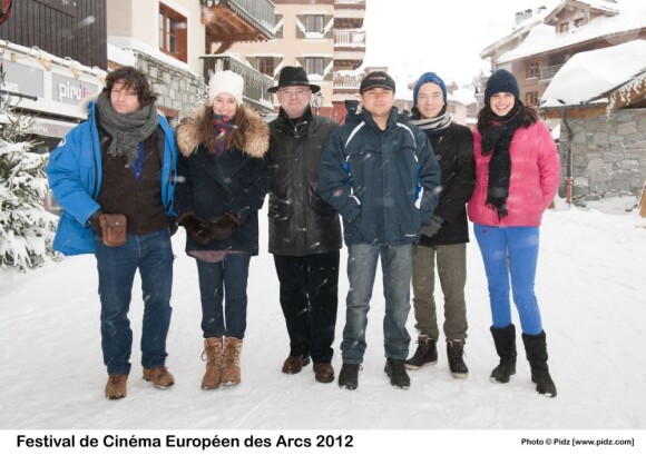 La neige omniprésente dans la station des Arcs avec le jury, au beau milieu du Festival du cinéma européen aux Arcs, le 15 décembre 2012.
