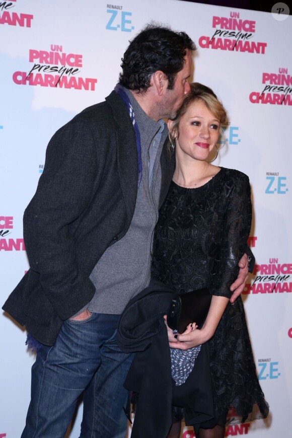 Christian Vadim et son épouse Caroline - à l'avant-première du film Un prince presque charmant à Paris le 17 décembre 2012.
