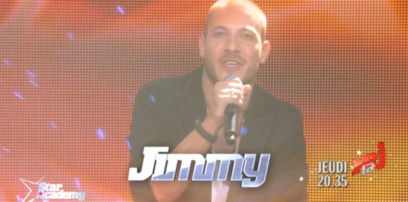 Jimmy dans la bande-annonce du troisième prime de Star Academy Révolution sur NRJ 12 le jeudi 20 décembre 2012