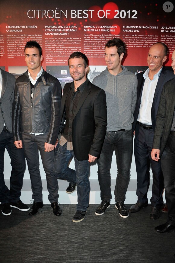 Sébastien Loeb et Richard Gasquet - Soirée Citroën au C42 afin de célébrer les 8 titres de champion du monde constructeur de rallye WRC et les 9 titres de son pilote Sébastien Loeb à Paris le 19 décembre 2012.