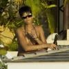 La princesse de la Barbade Rihanna s'offre une pause dans une villa à la Barbade, le 19 decembre 2012