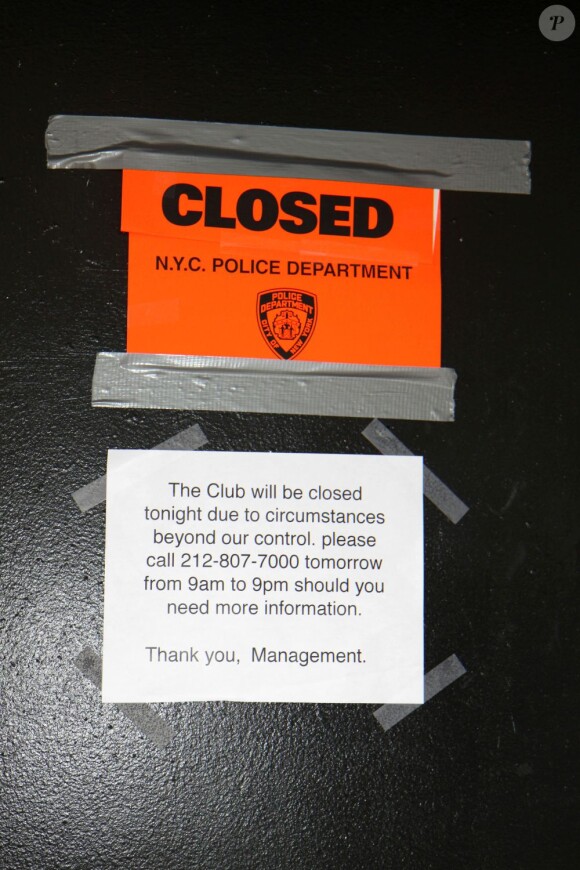 La police new-yorkaise fermait le W.i.P après l'incident entre Drake et Chris Brown. New York, le 17 juin 2012.