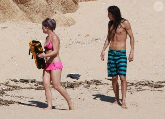 Kelly Osbourne et son petit ami Matthew Mosshart en vacances à Mexico, au Mexique pour Thanksgiving le 23 novembre 2012.