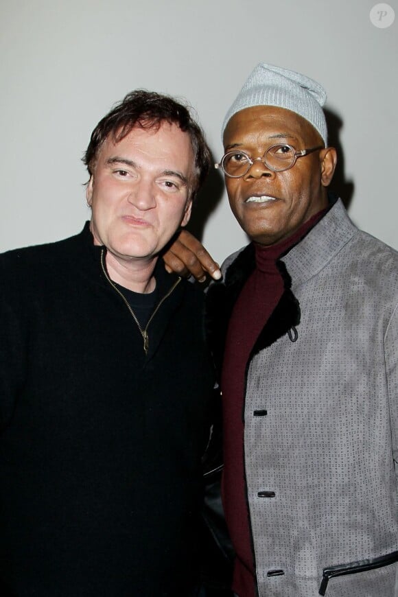 Quentin Tarantino et Samuel L. Jackson le 11 décembre 2012 à New York