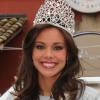 Marine Lorphelin, Miss France 2013, rayonnante, lors de son retour dans sa ville natale, Charnay-les-Macon en Bourgogne, le 19 décembre 2012