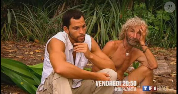 Brice et Bernard, candidats encore en lice lors de l'épisode 9 de Koh Lanta Malaisie, diffusé le vendredi 28 décembre 2012 sur TF1.