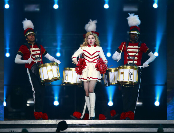 Madonna en concert pour le MDNA Tour au Rogers Arena à Vancouver, au Canada, le 29 septembre 2012.