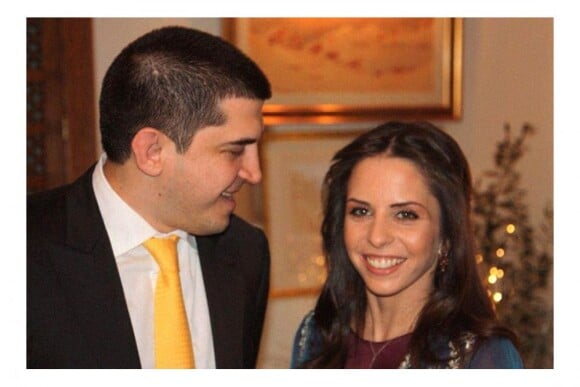 La princesse Iman de Jordanie (Iman Bint Al Hussein), fille de feu le roi Hussein et de la reine Noor, avec son fiancé Zeid Mirza à Amman le 20 décembre 2012. Leur mariage aura lieu en mars 2013.