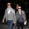 Kate Winslet et son nouveau mari, Ned Rocknroll, arrivent à Los Angeles le 13 janvier 2012.