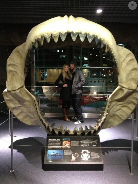 Megan Rossee et Michael Phelps le 27 décembre 2012 au National Aquarium de Baltimore