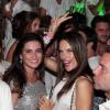 Alessandra Ambrosio et son fiancé Jamie Mazur ont fêté le nouvel an au Brésil au café La Mosique à Florianopolis. 1er janvier 2013. Comme tous les invités, le mannequin était habillé en blanc.