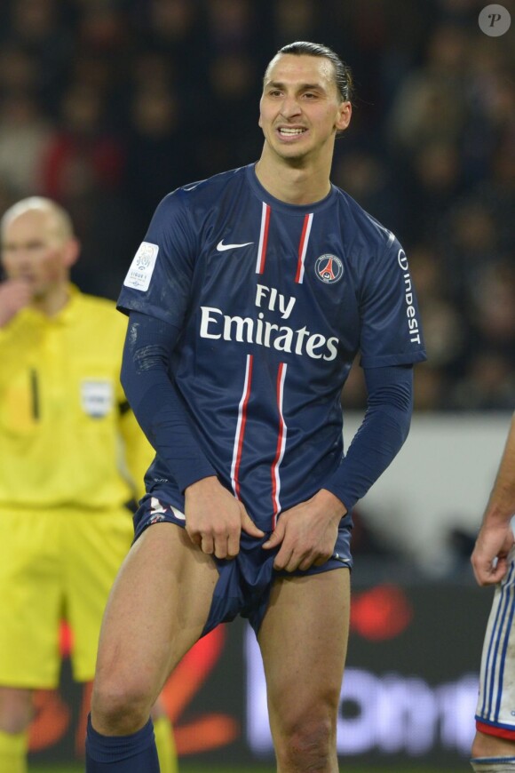 Zlatan Ibrahimovic lors du match entre le PSG et Lyon le 16 décembre 2012 au Parc des Princes à Paris (victoire 1-0 du PSG)