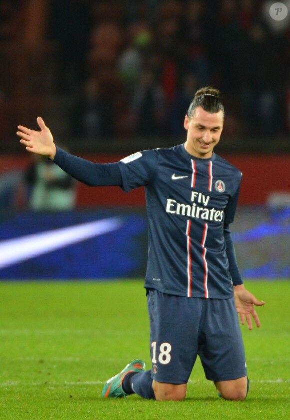 Zlatan Ibrahimovic lors du match entre le PSG et Lyon le 16 décembre 2012 au Parc des Princes à Paris (victoire 1-0 du PSG)